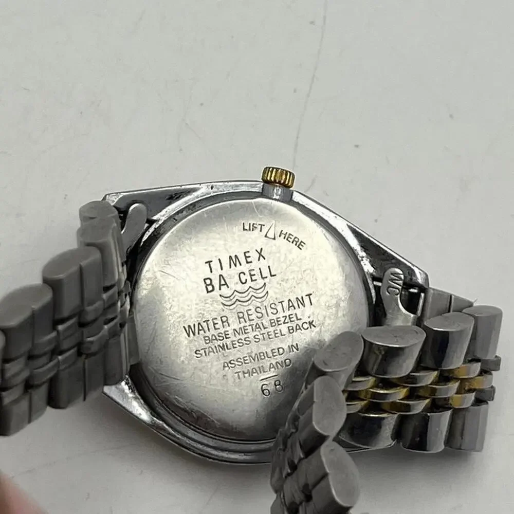 Gold mens timex watch